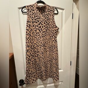 Apt. 9 Black and Tan Animal Print Mini Dress